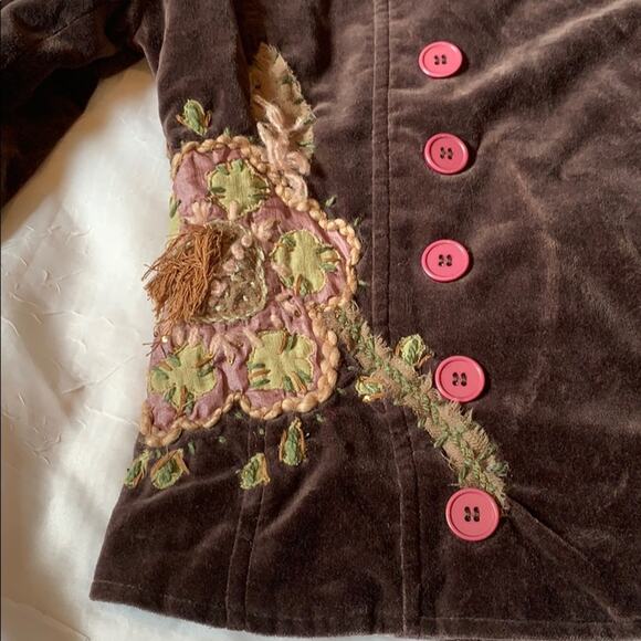 Diab’less Diabless embroidered velvet military jacket, m - Picture 5 of 11